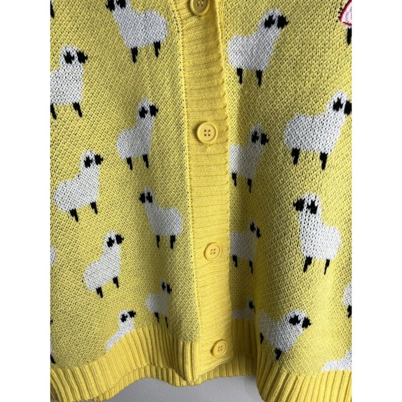 Reclaimed Vintage Lemon Sweater with Monochrome Accents - Picture 9 of 11